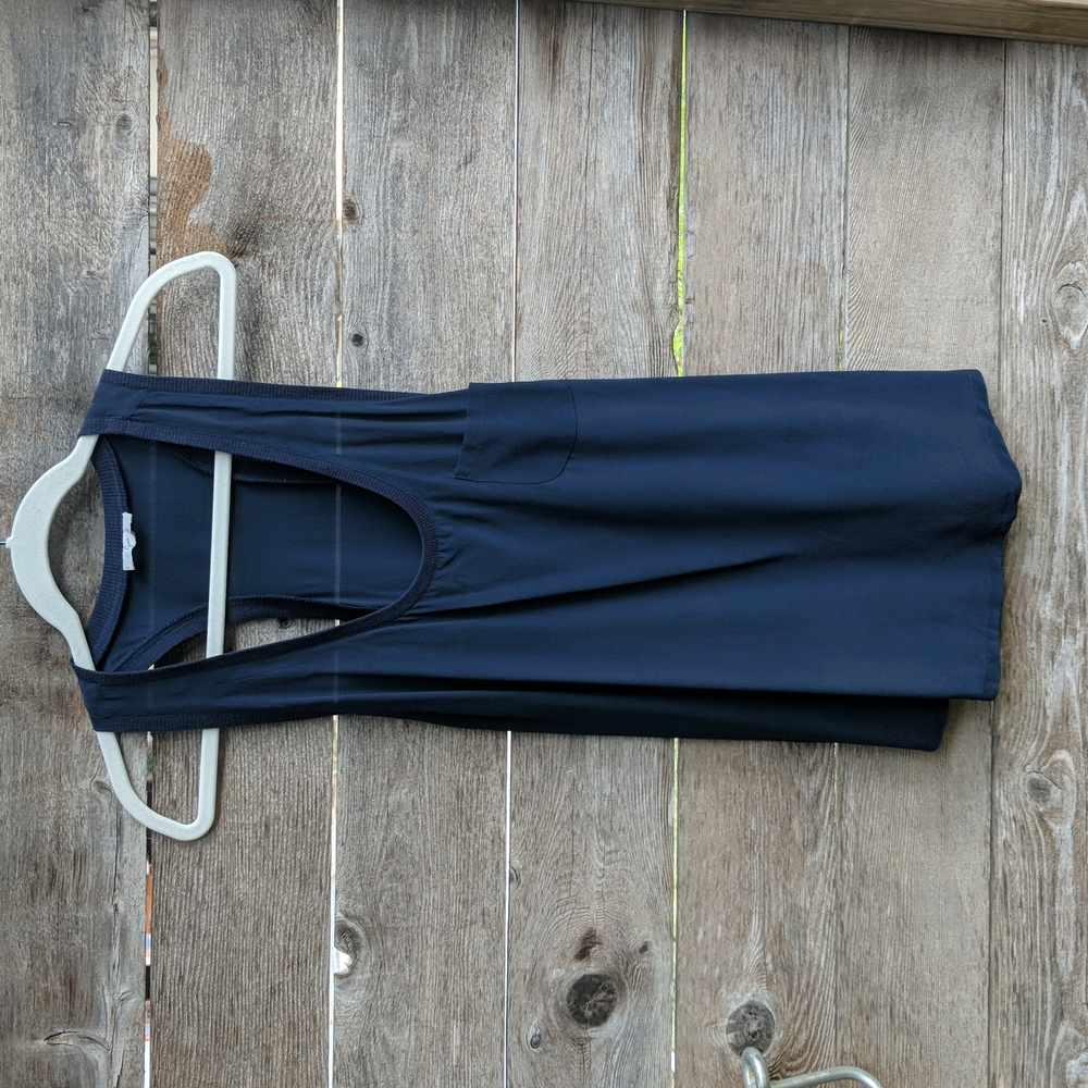 Joie Silk Racer back, coupe, blue, tank top. Medium.